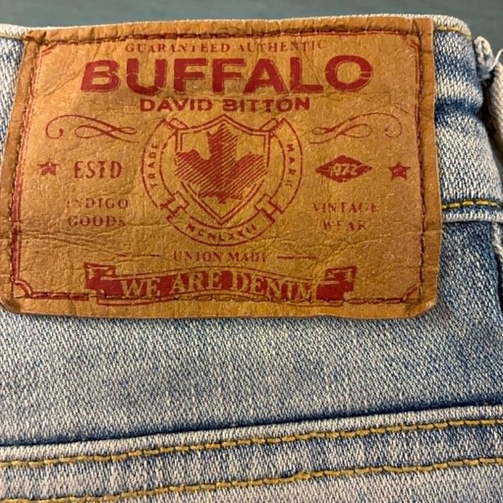 Buffalo David Bitton Slim Ash Jeans Mens 28x32 Light Wash Stretch Y2K Denim - Picture 3 of 10